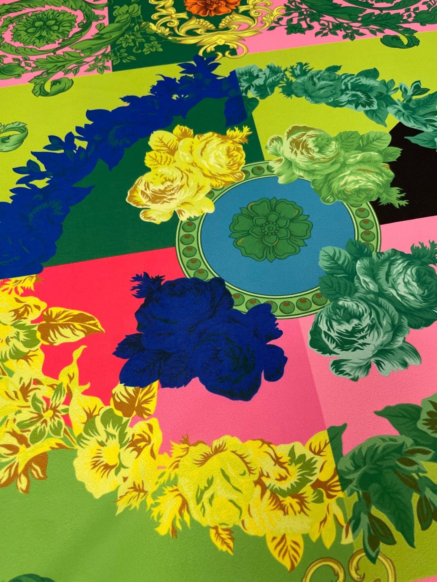 Multicolour Baroque Crepe Fabric by the Metre – Luxury Dressmaking