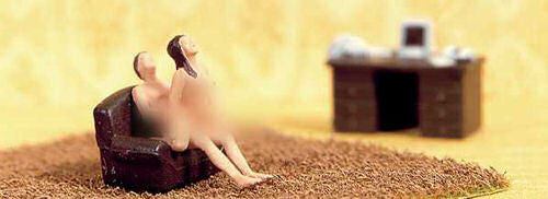 Lovers in Action Armchair Terrarium Figures 15952