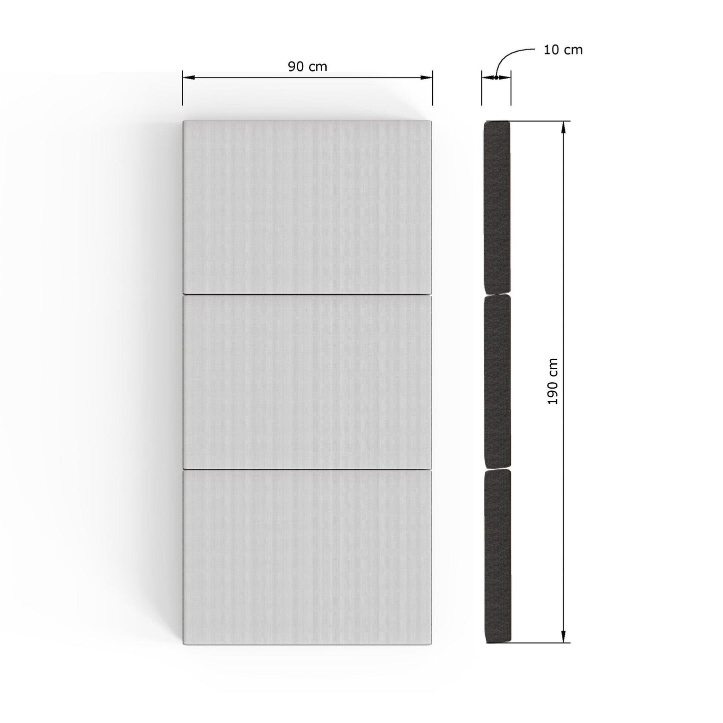 SleepyCastle Single Mattress Polyester White 3 x 6ft