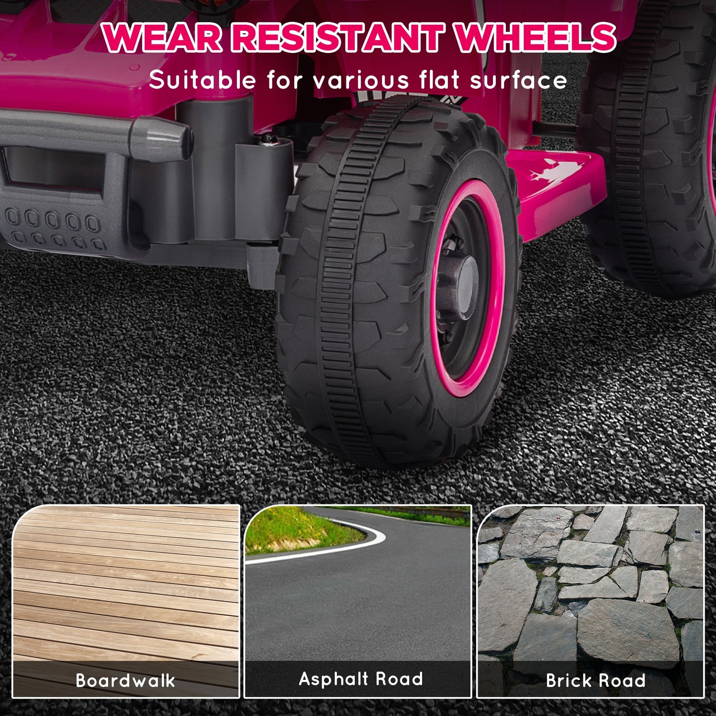 AIYAPLAY 6V Electric Quad Bike for Kids w/ Forward Backward