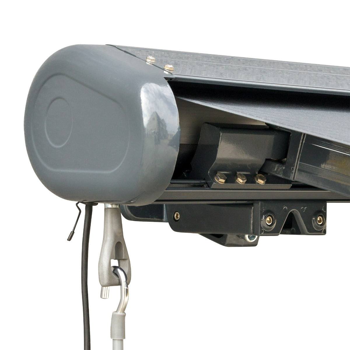 Cassette Electric Manual Awning Door Window Retractable Canopy w/ R/C & LED 350W x 0-300D cm