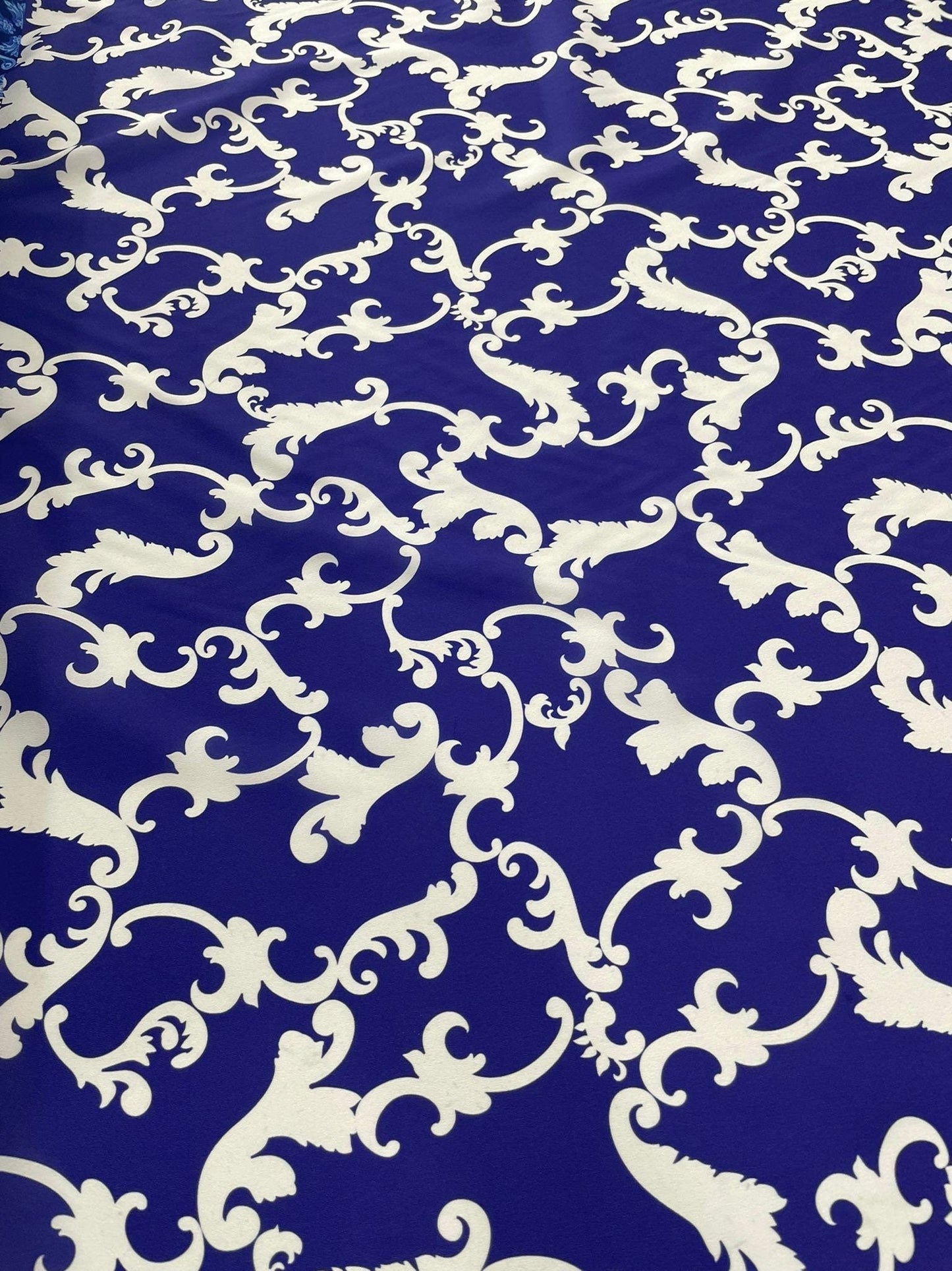 Baroque Navy Blue Fabric