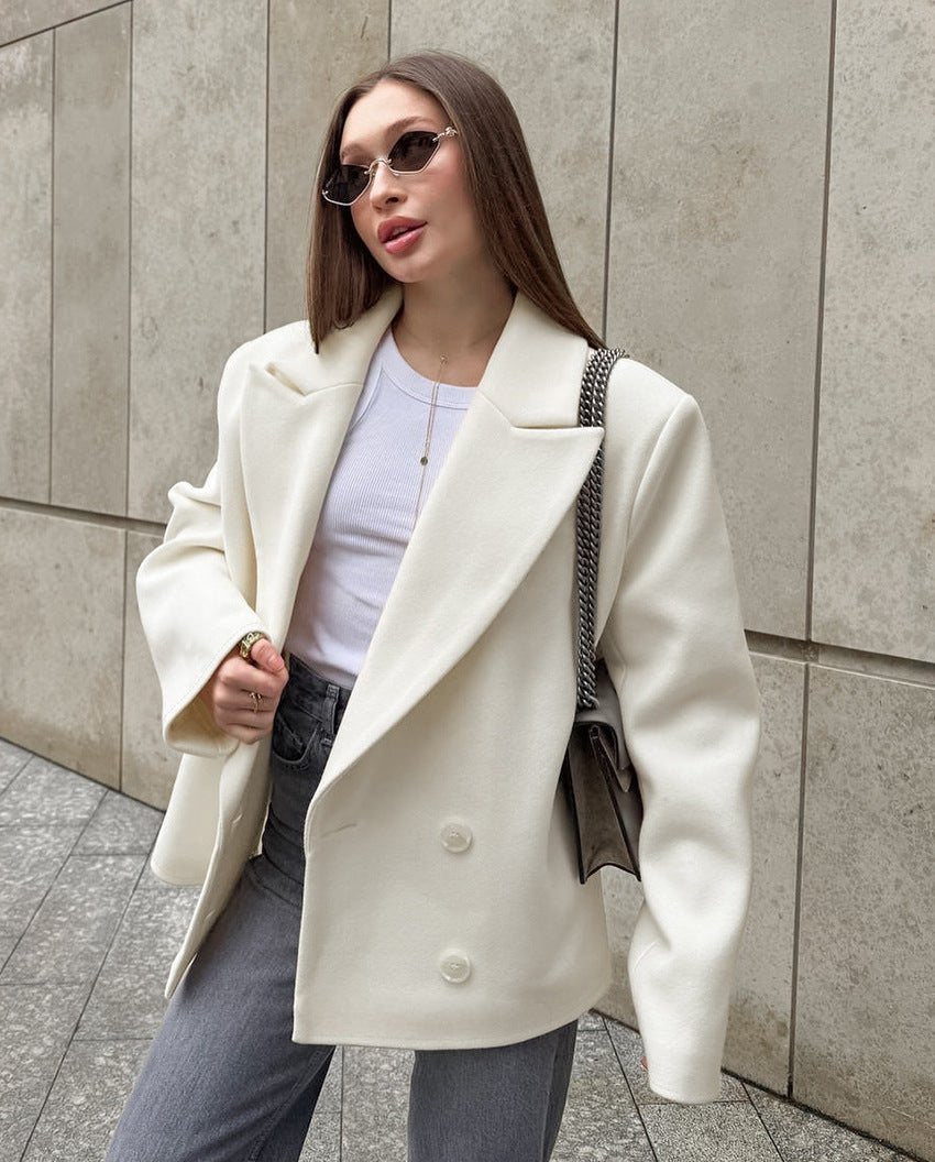 Niche Design Casual White Small Suit Jacket