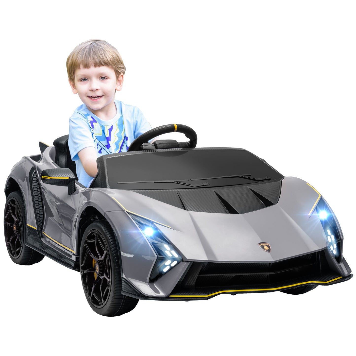 AIYAPLAY 12V Lamborghini Autentica Licensed Ride on Car