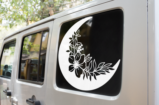 Floral Moon 2 Boho Sticker