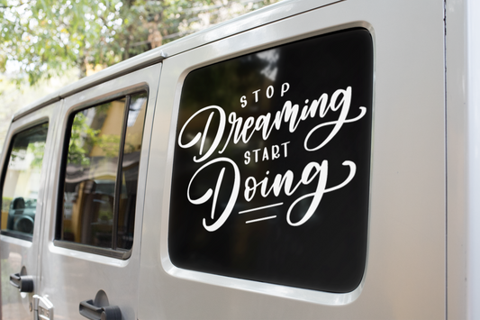 Stop Dreaming Start Doing Inspirational Sticker