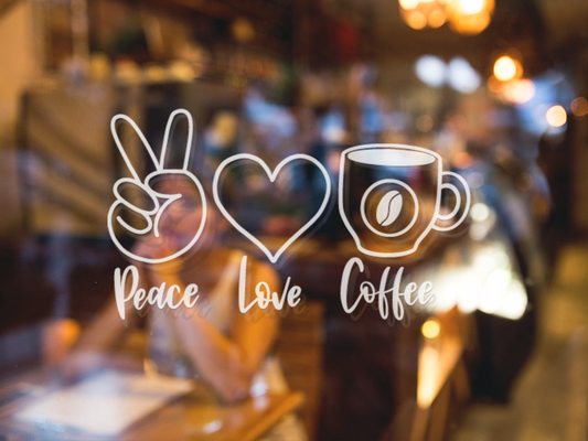 Peace Love Coffee Sticker
