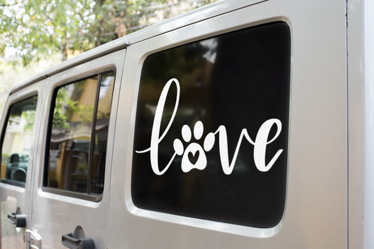 Love Paw Heart Dog Mom Sticker