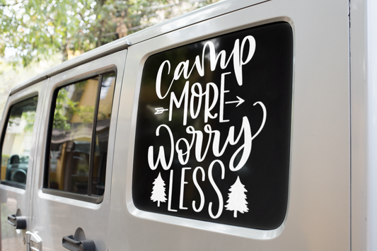 Camp More Worry Less Adventure Sticker