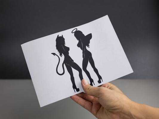 Sexy Angel Sexy Devil Sticker