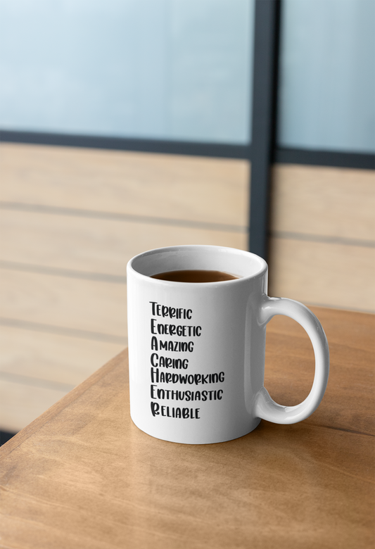Teacher Adjectives Teacher Mug