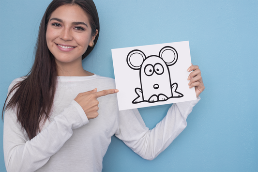 Funny Cartoon Mouse Sticker