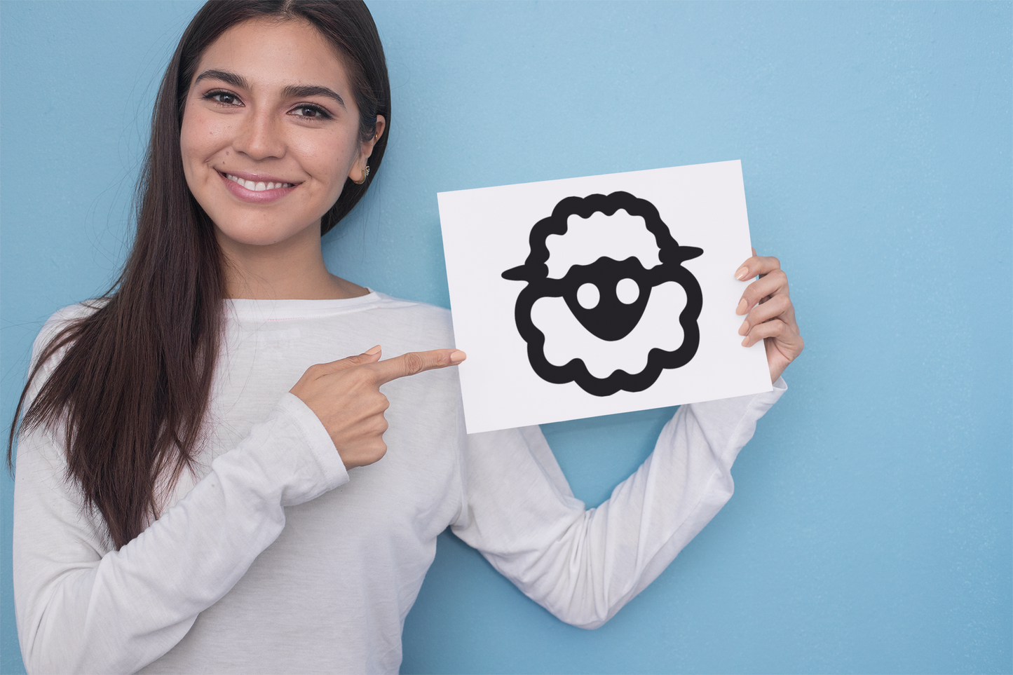 Funny Cartoon Sheep Sticker