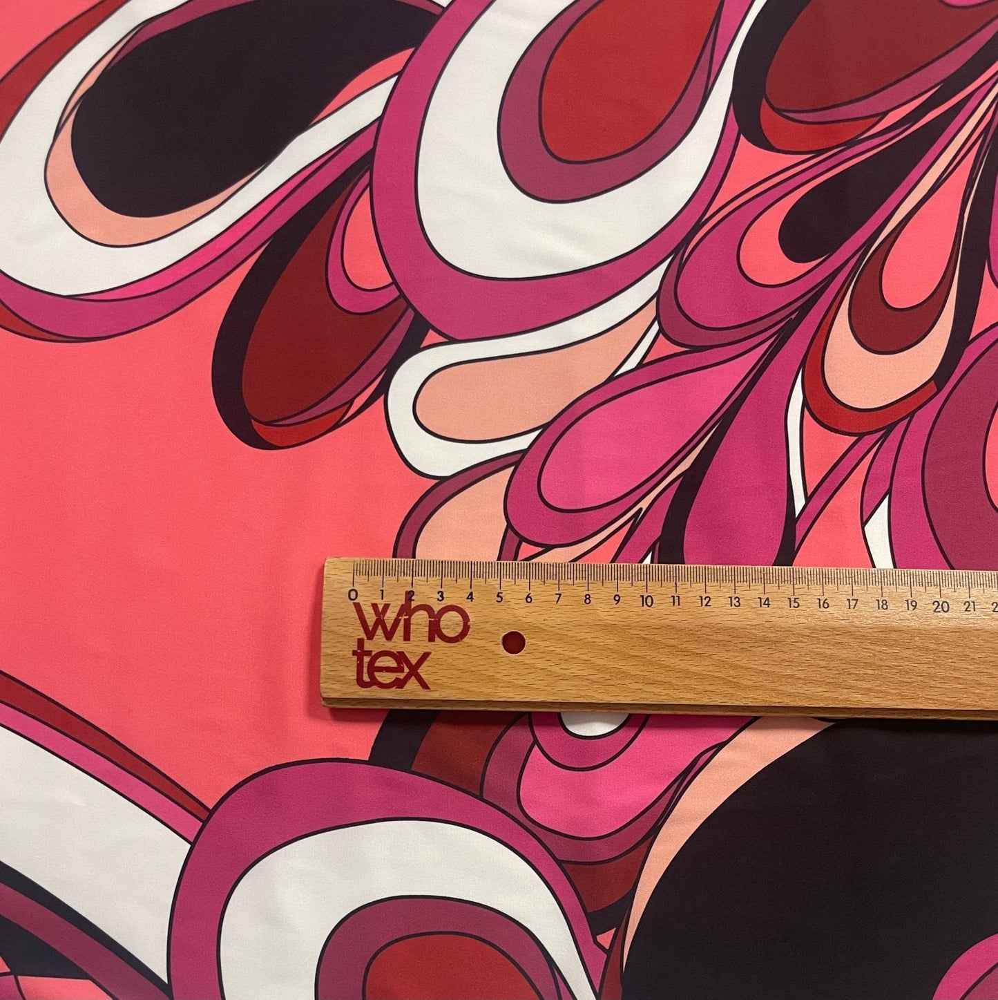 Pink Petal Swirl Fabric – Psychedelic Abstract Print by the Metre