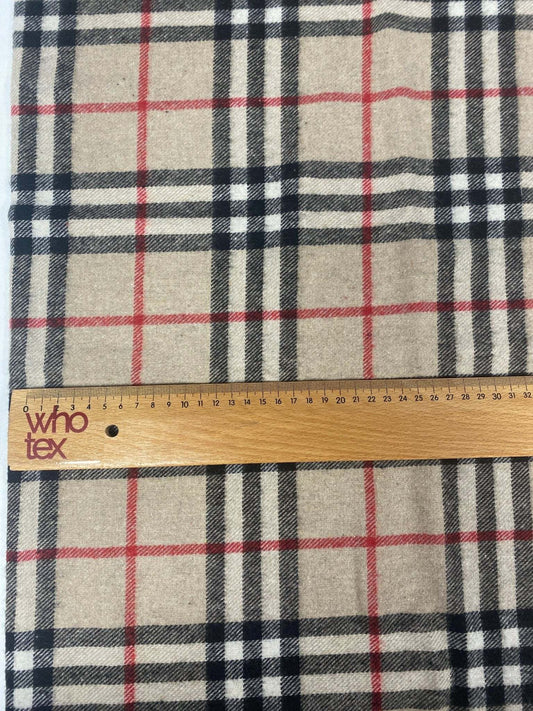Plaid Woolen Fabric
