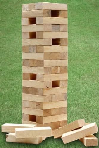 Giant Wooden Blocks Indoor Or Outdoor Game (JENGA)