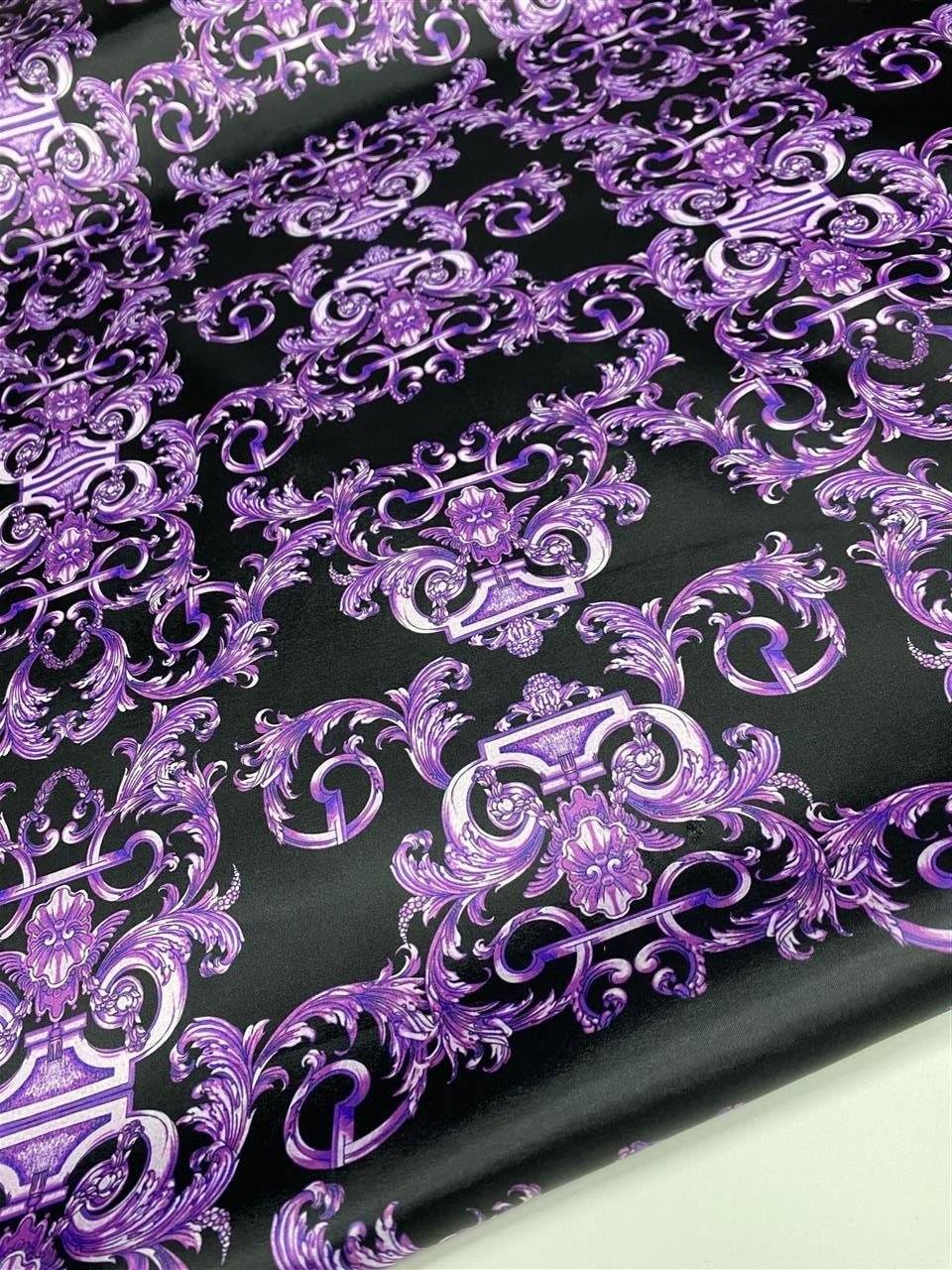 Purple Baroque Fabric – Fabric by Metre, Multiple Options for Sewing & Dressmaking