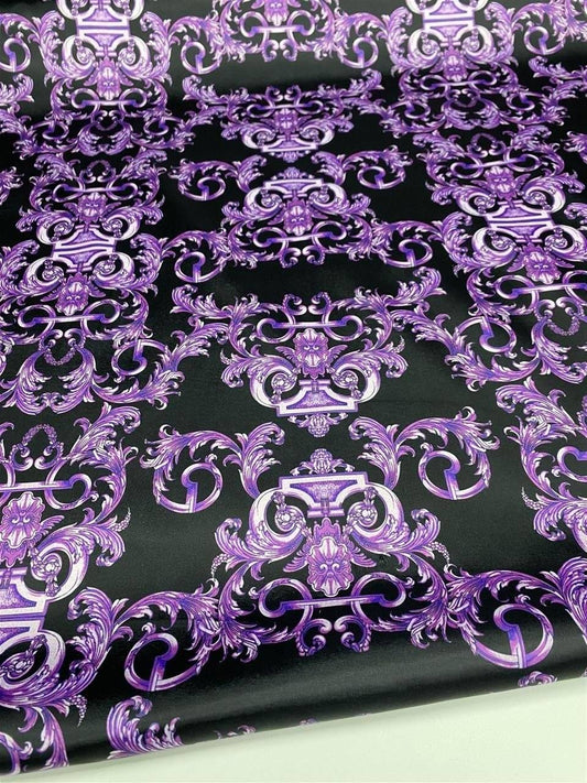 Purple Baroque Fabric – Fabric by Metre, Multiple Options for Sewing & Dressmaking