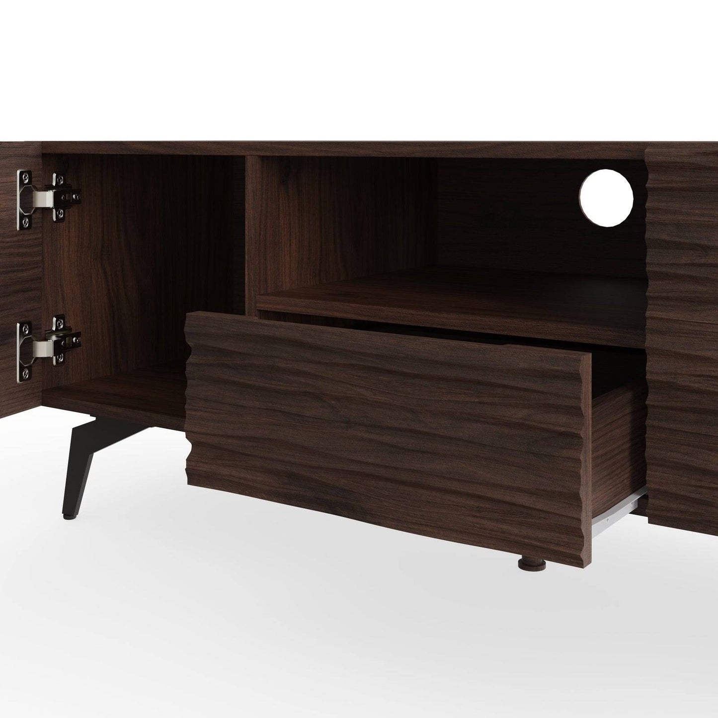 Bantham TV Unit Dark Walnut 1 Shelf 1 Drawer 2 Doors