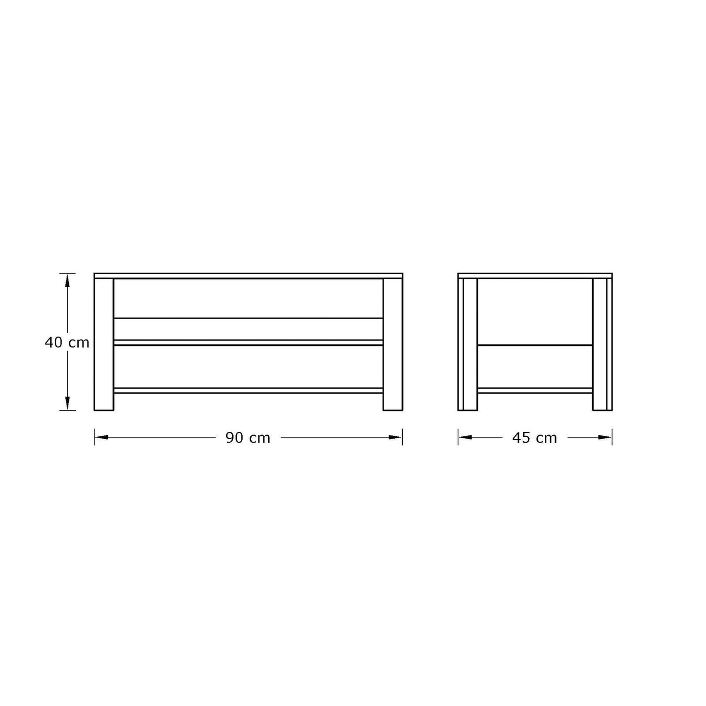 Leon Coffee Table Oak 1 Shelf