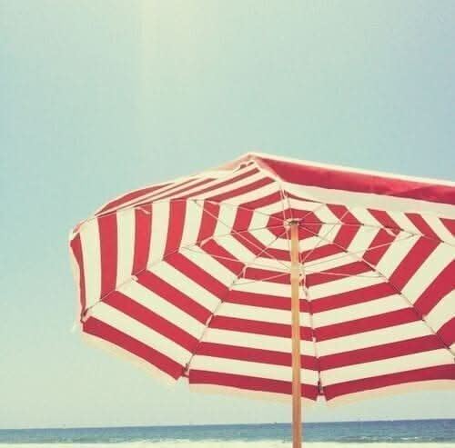 1.7m Garden Parasol Outdoor Tilt Umbrella Canopy - Red and White