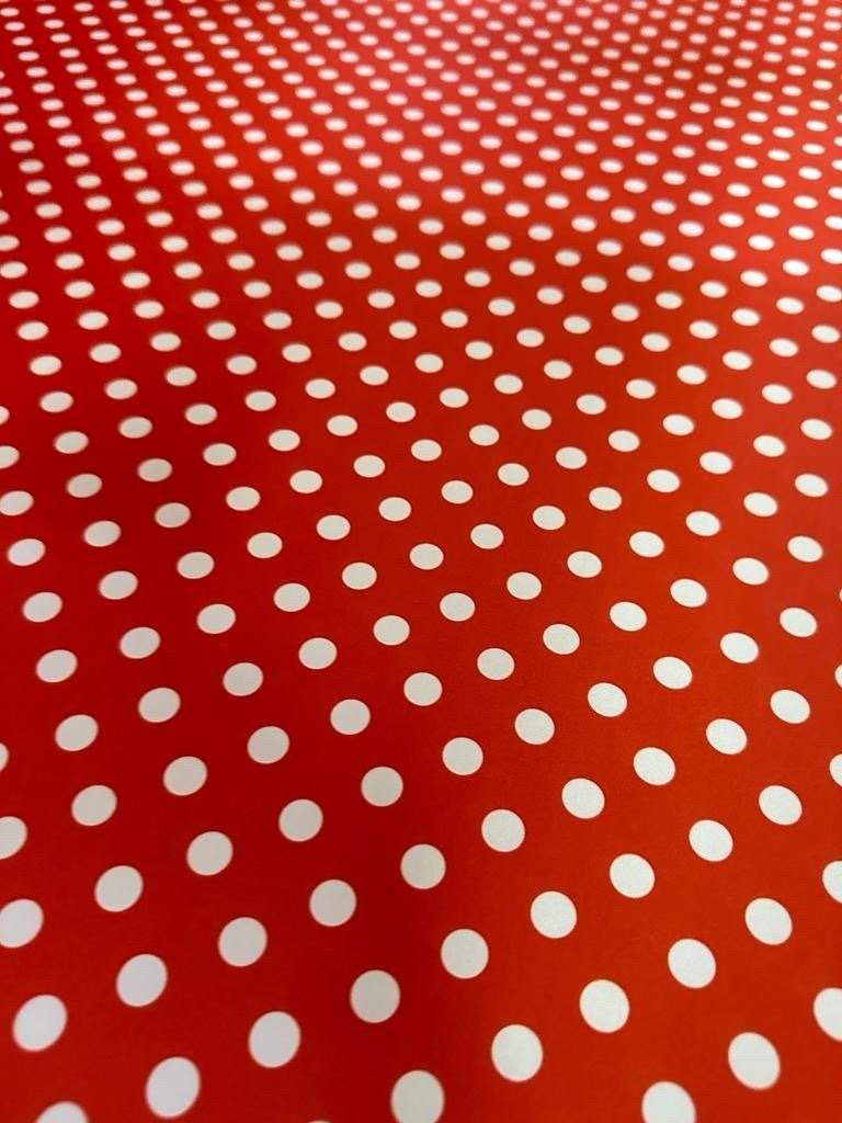 Red White Polka Dot Fabric – Fabric by Metre, Multiple Options for Sewing & Dressmaking