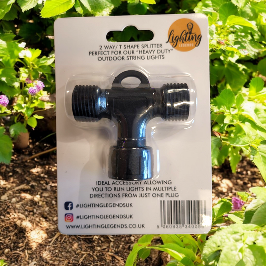 2 Way / T Shape Splitter for Elite Festoon Heavy Duty LED String Lights