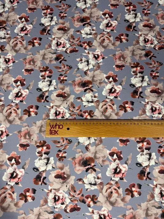 Romantic Watercolor Floral Fabric – Fabric by Metre, Multiple Options for Sewing & Dressmaking