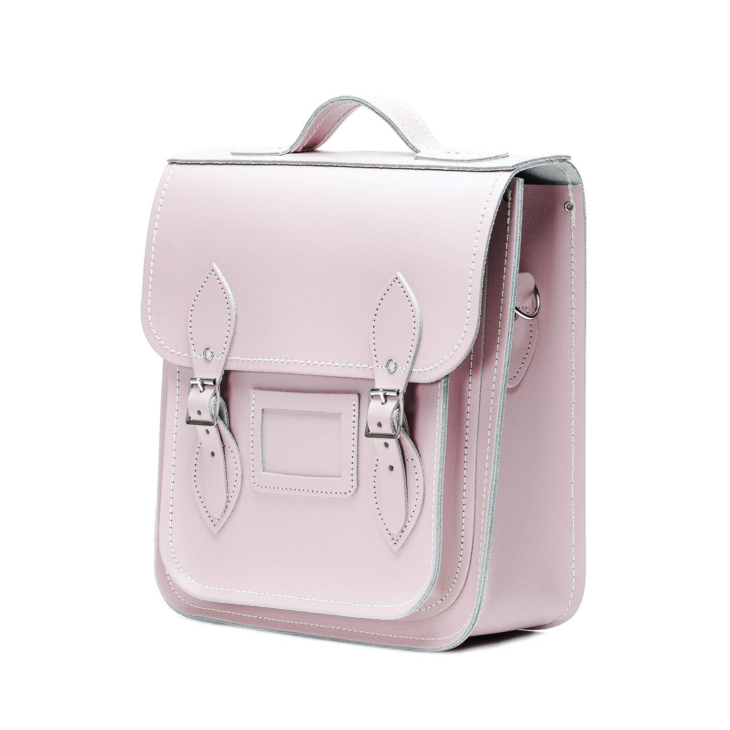 Handmade Leather City Backpack - Rose Quartz