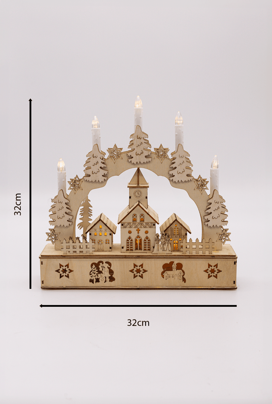 Christmas Village Candle Bridge