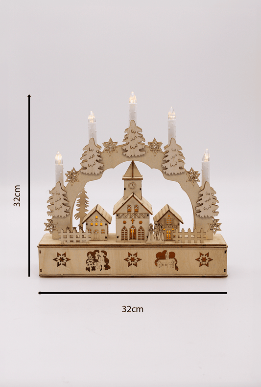 Christmas Village Candle Bridge