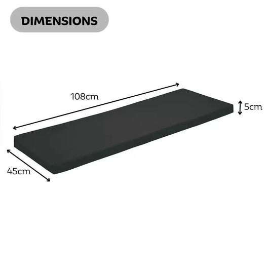 Black Outdoor Waterproof Bench Cover
