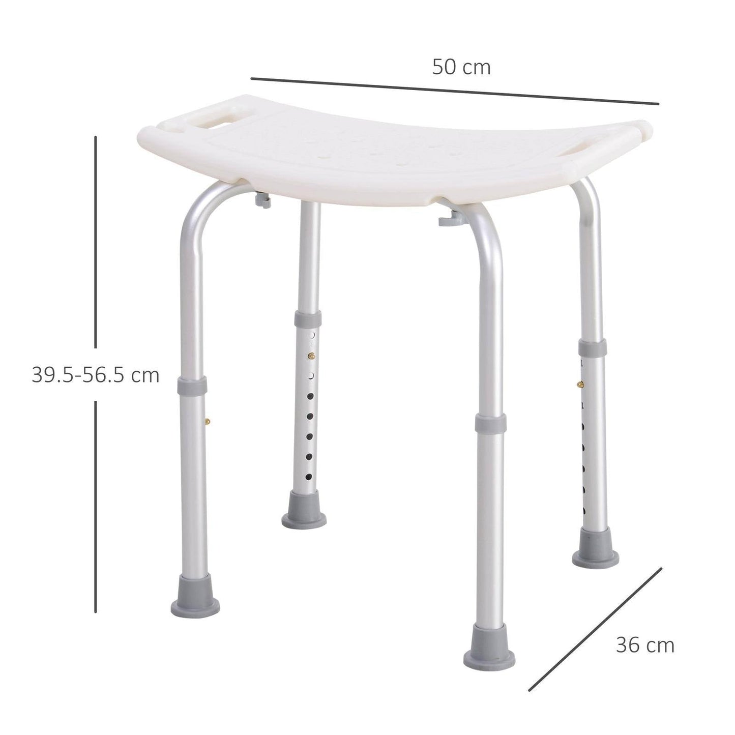 Portable Non-Slip Bathroom Stool White