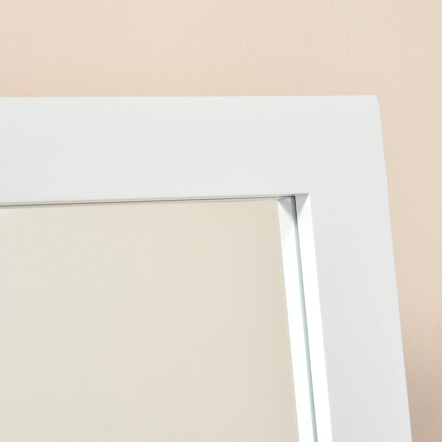 Freestanding Dressing Mirror Bedroom Tall Adjustable Angle 148x47cm White