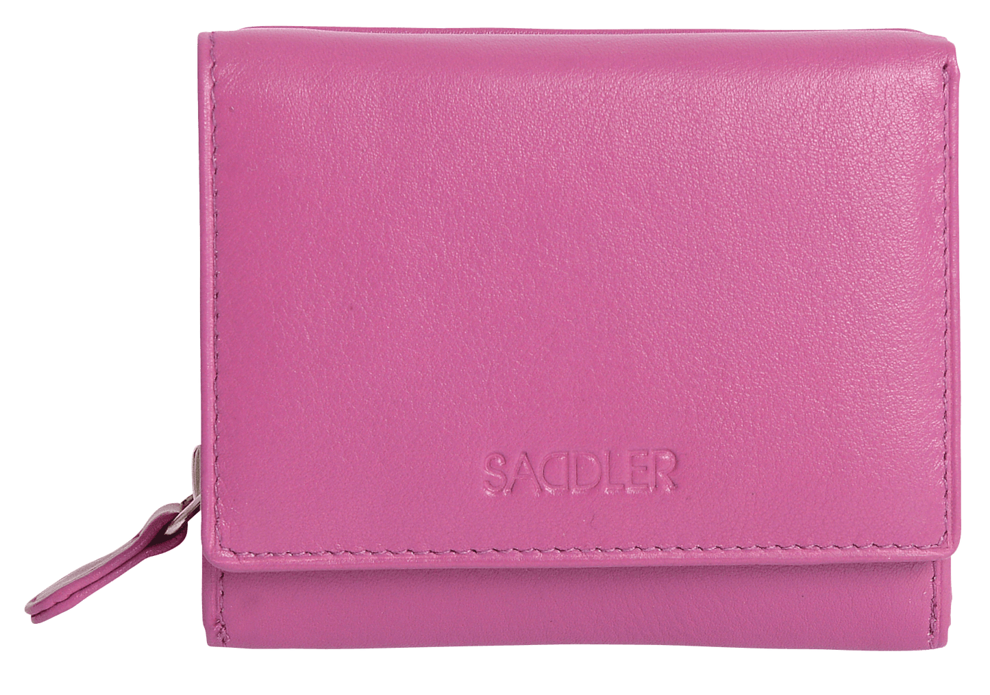 SADDLER CARLA Handmade Leather Compact Trifold Purse – RFID Protected | 5 Card Slots, ID Window & Zipped Coin Pocket | Gift Boxed