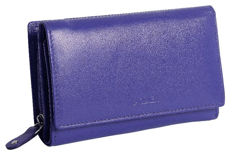 Compact Trifold Leather Purse "Eleanor" – Handmade by Saddler | RFID Protected & Gift Boxed | 10 Card Slots & Rear Zip Coin Pocket