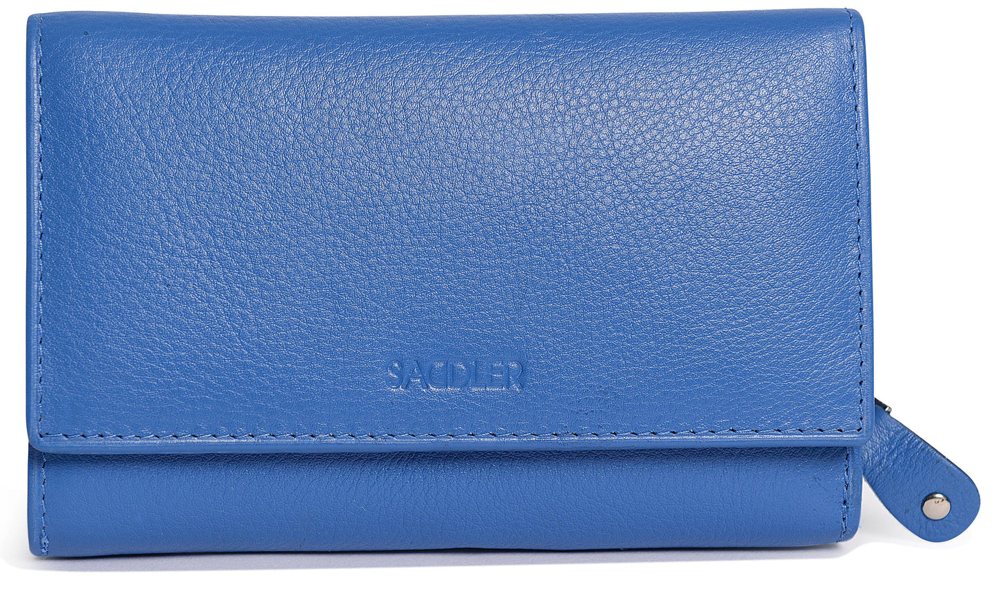 Compact Trifold Leather Purse "Eleanor" – Handmade by Saddler | RFID Protected & Gift Boxed | 10 Card Slots & Rear Zip Coin Pocket