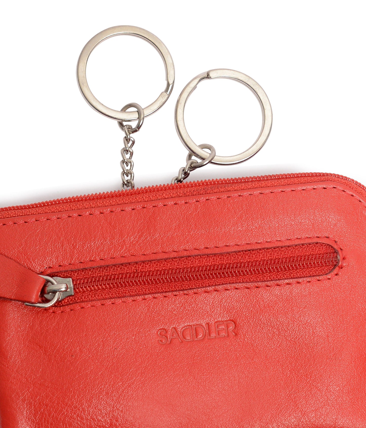 Compact Leather Coin & Card Purse "Ellie" – Handmade by Saddler | RFID Protected & Gift Boxed | With Front Zip Pocket & Key Holder