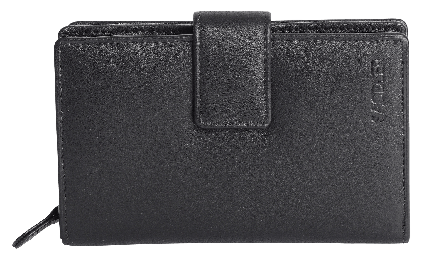 SADDLER GEORGIE Leather Double-Sided Purse - 13 Card Slots, Generous Space for Notes and Coins - RFID Protected