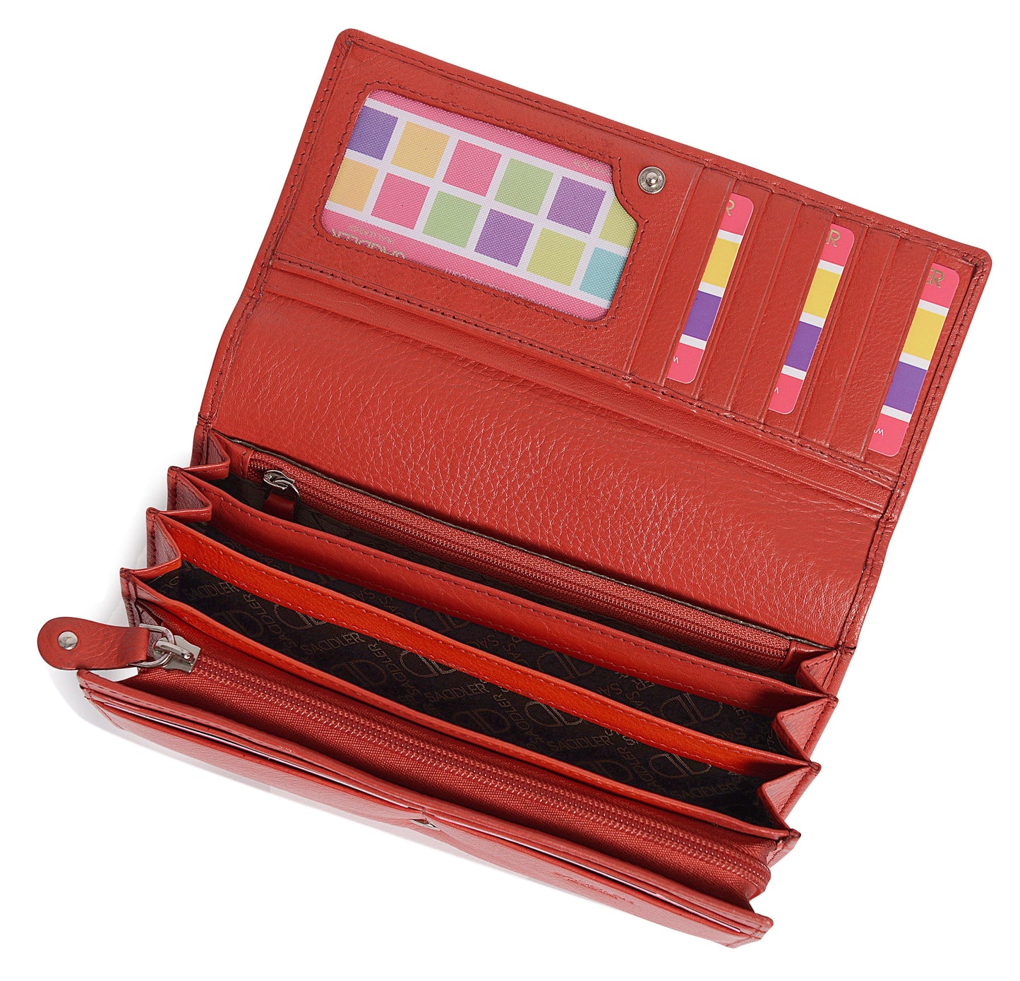 Large Leather Multi-Section Purse "Grace" – Handmade by Saddler | RFID Protected & Gift Boxed