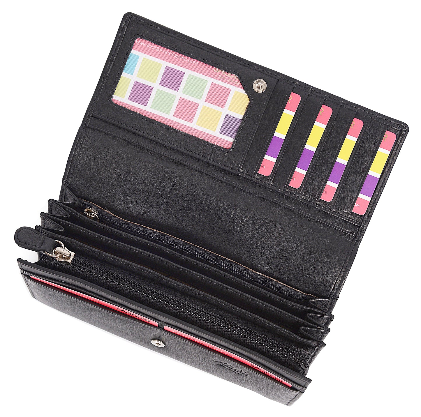 Large Leather Multi-Section Purse "Grace" – Handmade by Saddler | RFID Protected & Gift Boxed