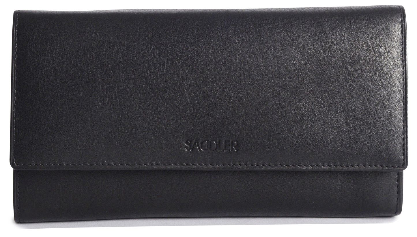 Large Leather Multi-Section Purse "Grace" – Handmade by Saddler | RFID Protected & Gift Boxed