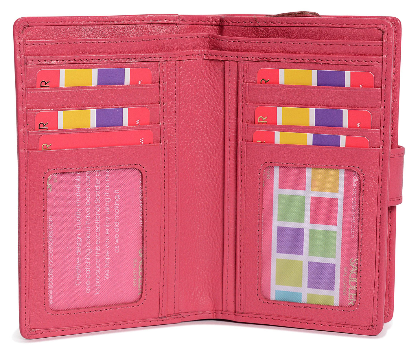 Mid-Size Leather Purse Wallet  "Holly" – Handmade by Saddler | RFID Protected & Gift Boxed