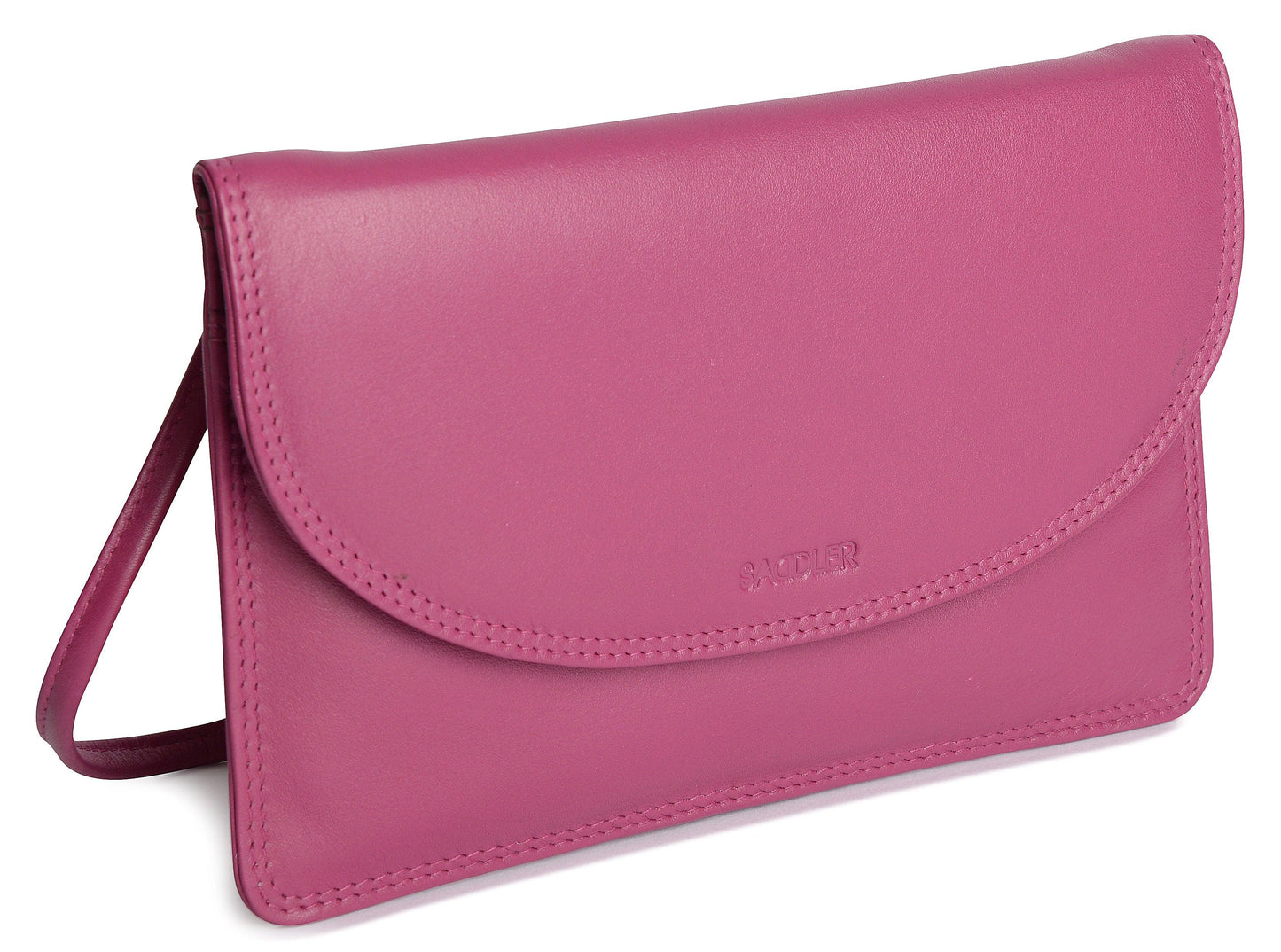 SADDLER ISABELLE Leather Slimline Crossbody Bag - Adjustable Strap, Multiple Pockets, Magnetic Closure - RFID Protected