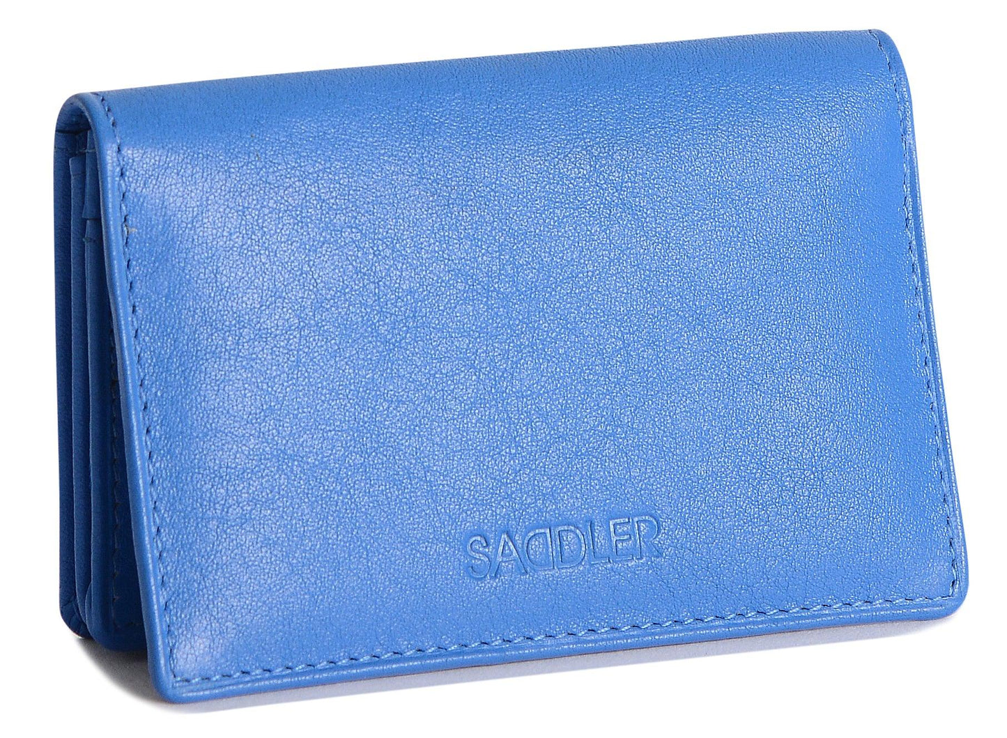 SADDLER JESSICA Leather Credit Card Holder with RFID Protection - 2 Sections and ID Window