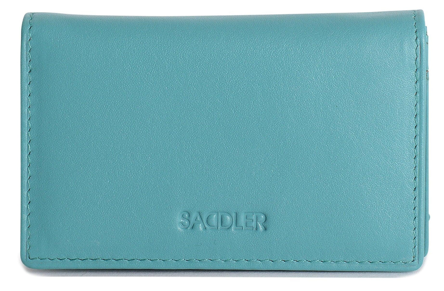 SADDLER JESSICA Leather Credit Card Holder with RFID Protection - 2 Sections and ID Window