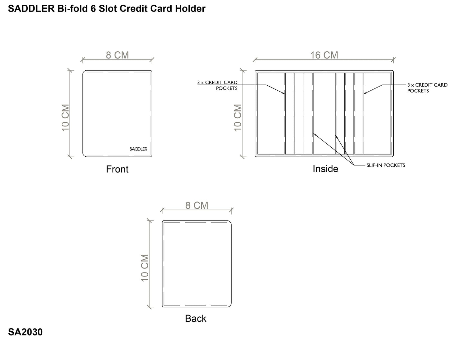 Compact Leather Card Wallet "Lexi" – Handmade by Saddler | RFID Protected & Gift Boxed