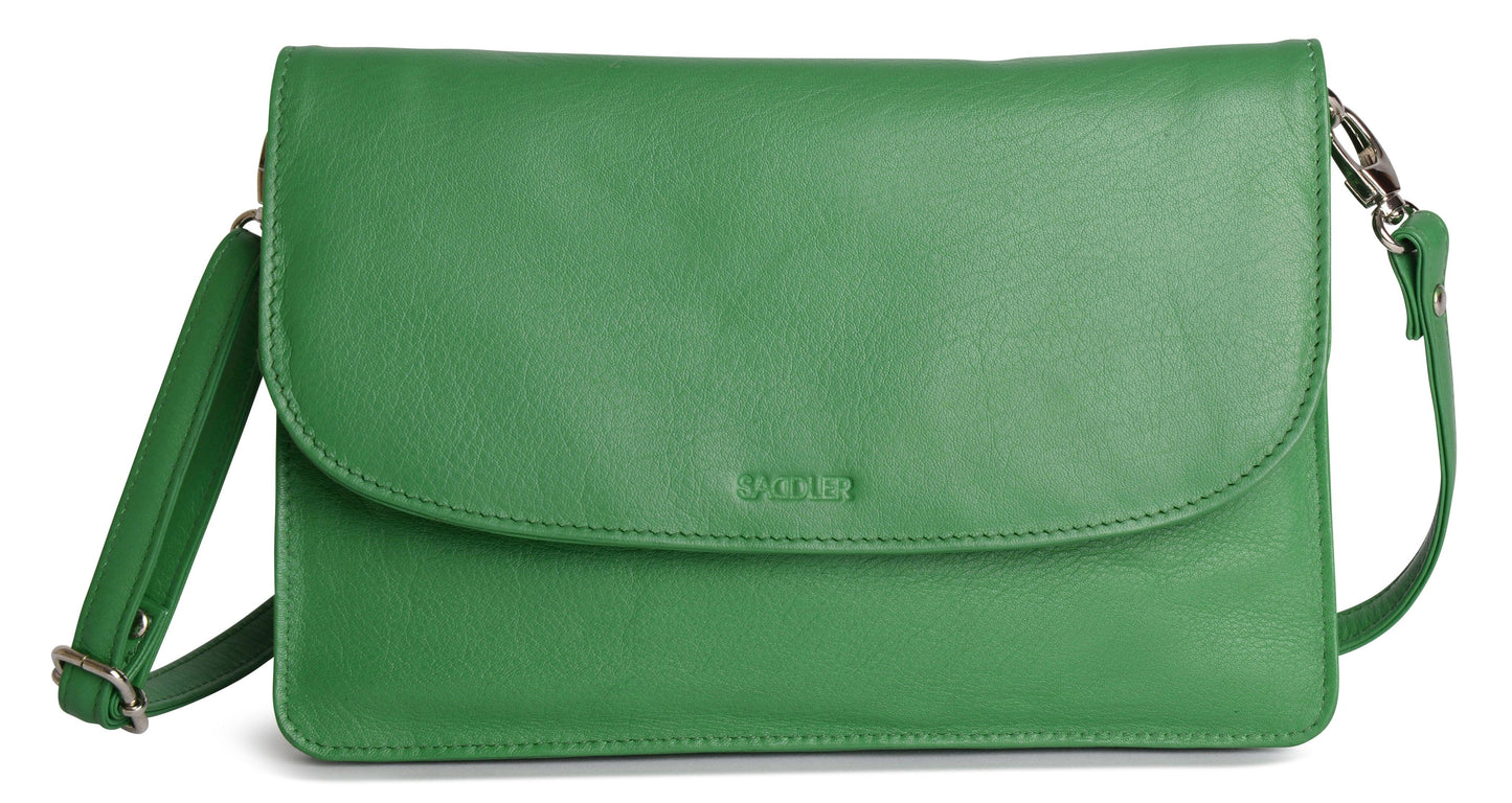 SADDLER Olivia 3-Section Leather Crossbody Bag & Clutch – Compact & Stylish - Gift Boxed