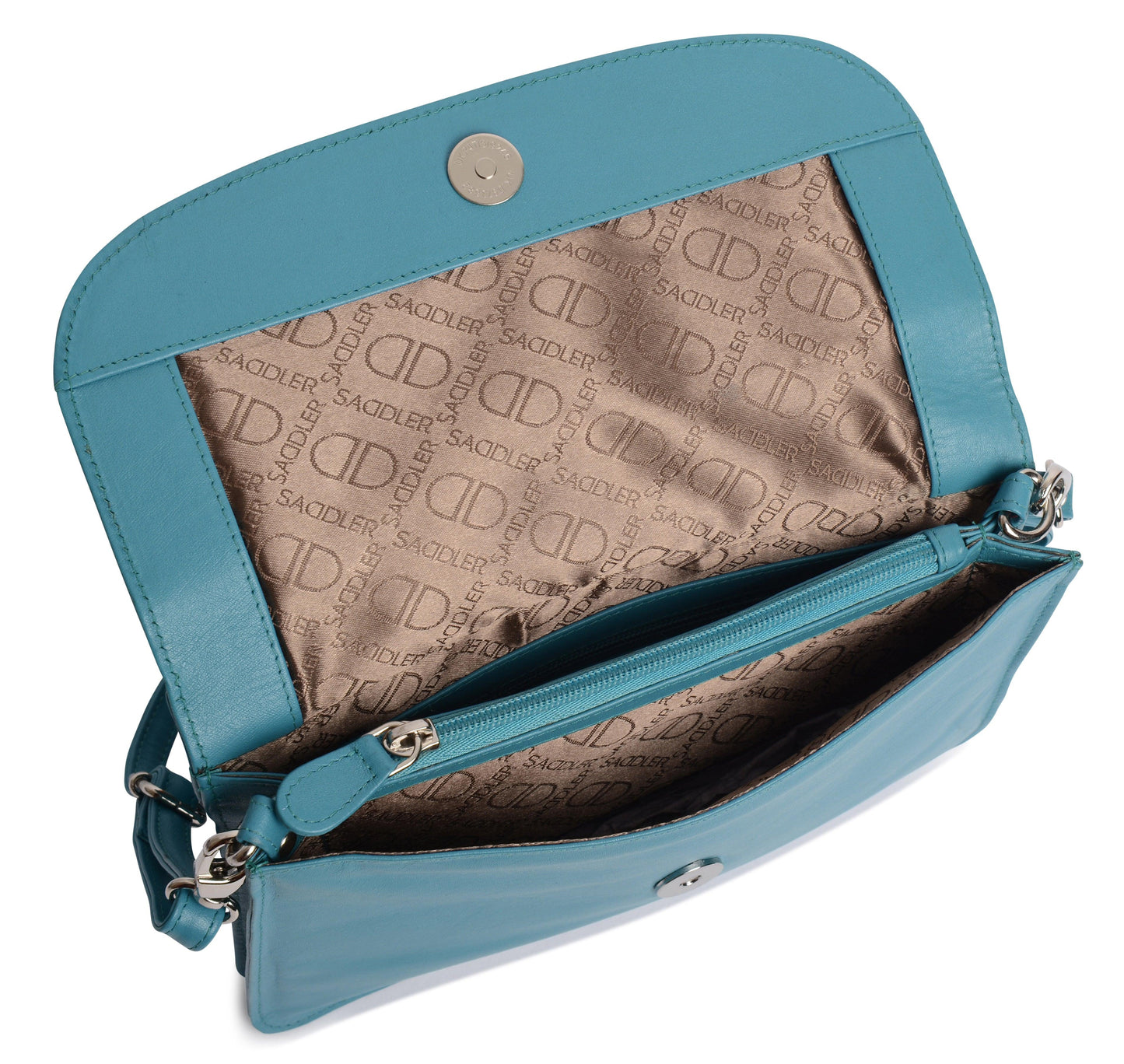 SADDLER Olivia 3-Section Leather Crossbody Bag & Clutch – Compact & Stylish - Gift Boxed