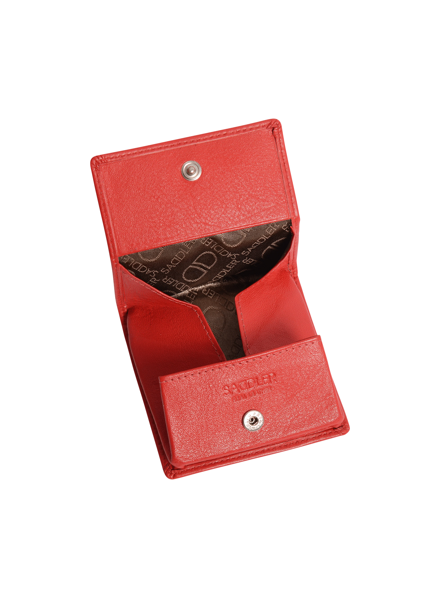 SADDLER POPPY Leather Square Mini Tray Purse